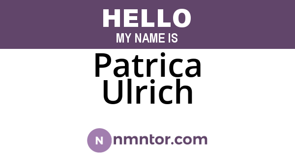 Patrica Ulrich