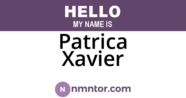 Patrica Xavier