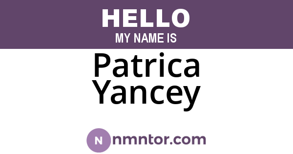 Patrica Yancey