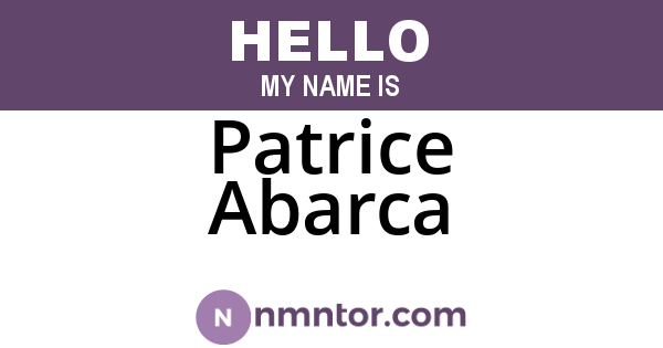 Patrice Abarca