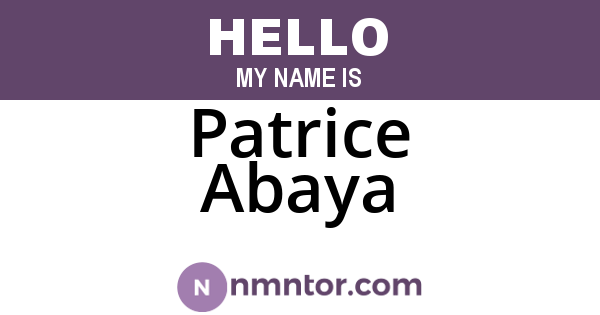 Patrice Abaya