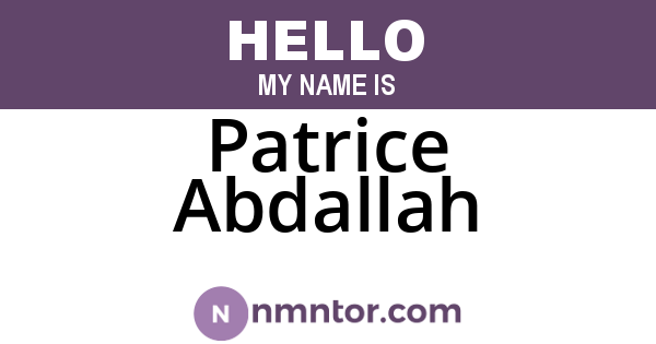 Patrice Abdallah