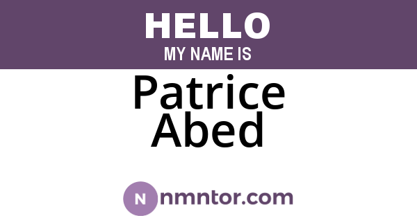 Patrice Abed