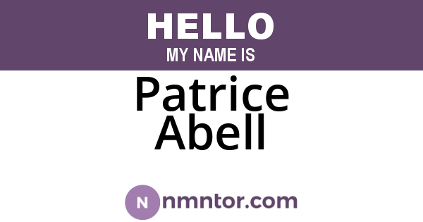 Patrice Abell