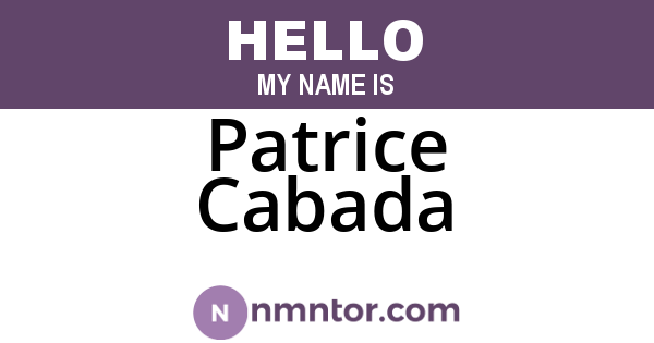 Patrice Cabada