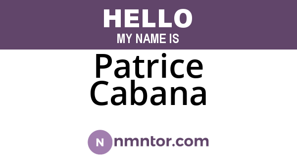Patrice Cabana