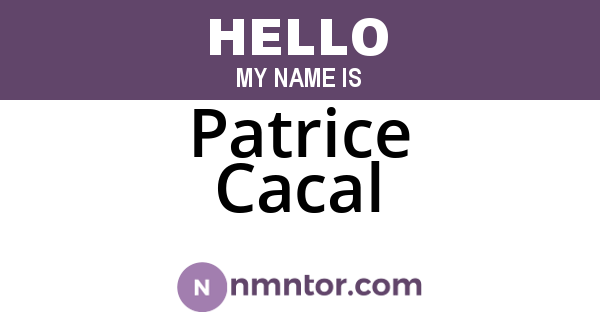 Patrice Cacal