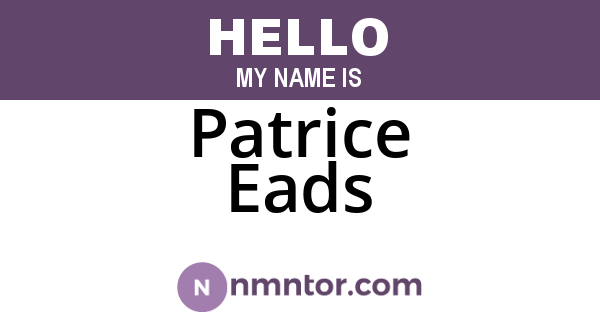 Patrice Eads