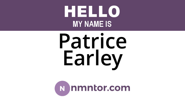 Patrice Earley