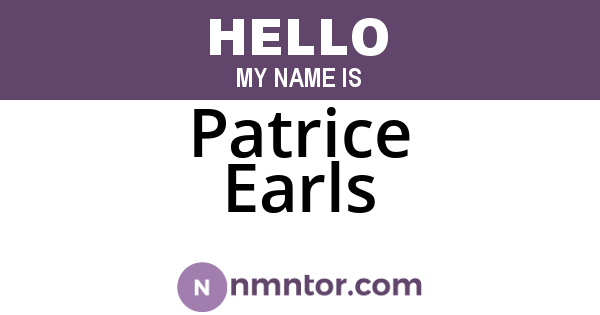 Patrice Earls