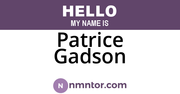 Patrice Gadson