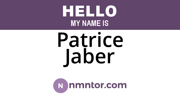 Patrice Jaber