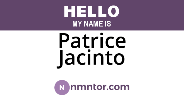 Patrice Jacinto