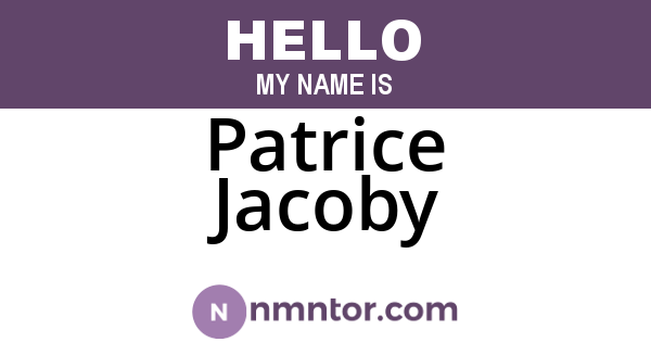 Patrice Jacoby