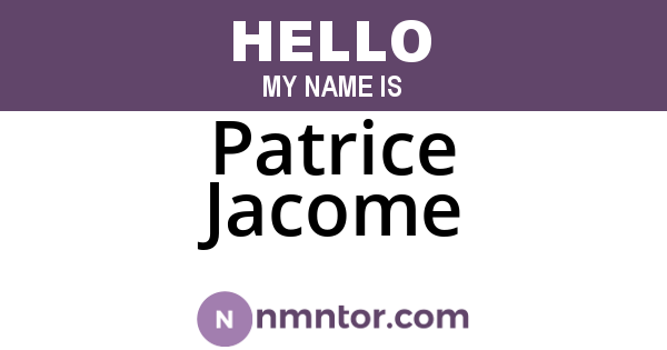 Patrice Jacome