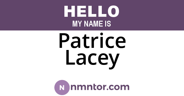 Patrice Lacey