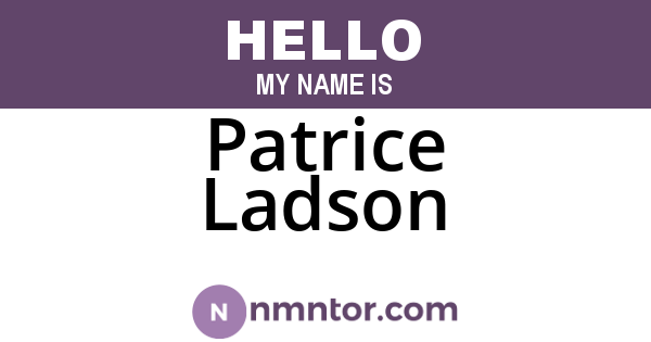 Patrice Ladson