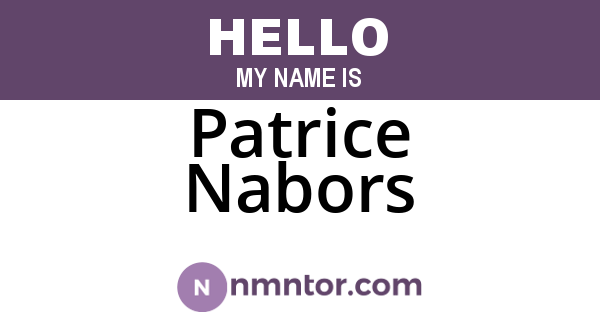 Patrice Nabors