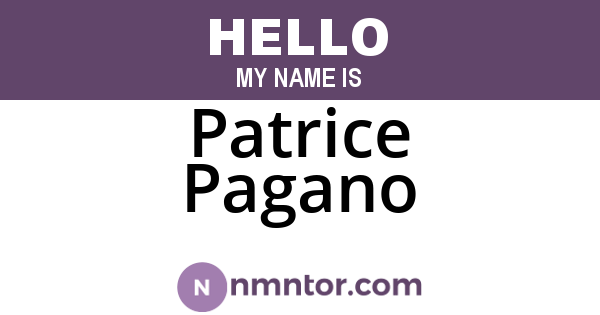 Patrice Pagano
