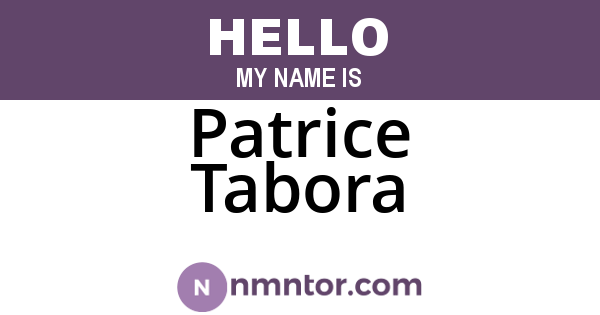 Patrice Tabora
