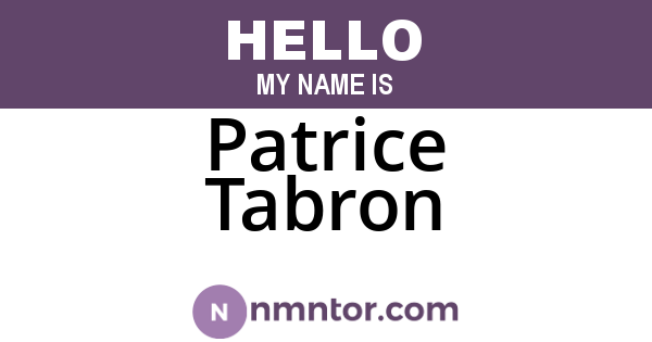 Patrice Tabron