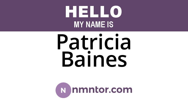 Patricia Baines