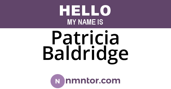 Patricia Baldridge