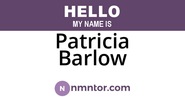 Patricia Barlow