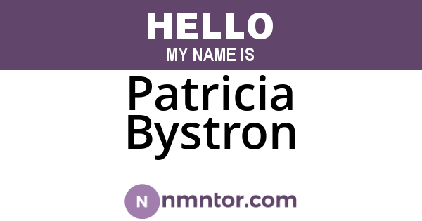 Patricia Bystron