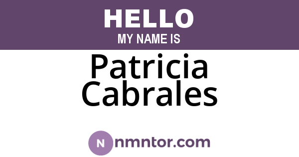 Patricia Cabrales