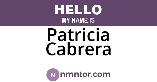 Patricia Cabrera