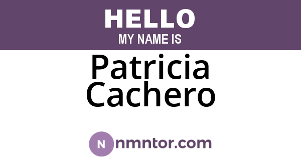 Patricia Cachero