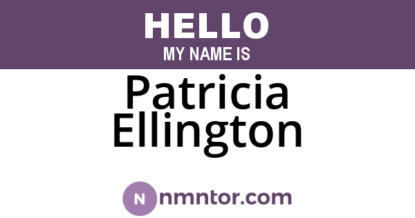 Patricia Ellington