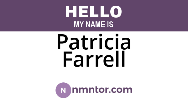 Patricia Farrell