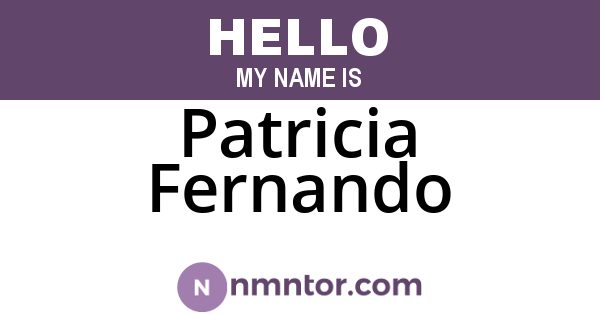 Patricia Fernando
