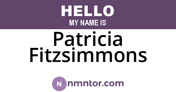 Patricia Fitzsimmons
