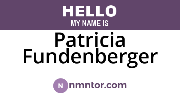 Patricia Fundenberger