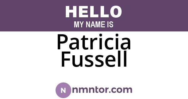 Patricia Fussell