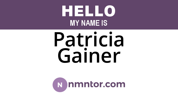 Patricia Gainer