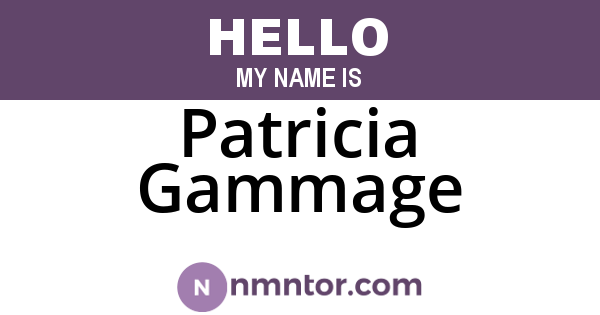Patricia Gammage