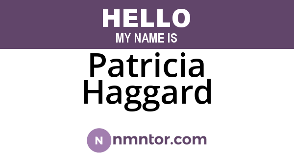 Patricia Haggard