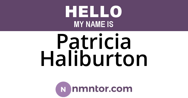Patricia Haliburton
