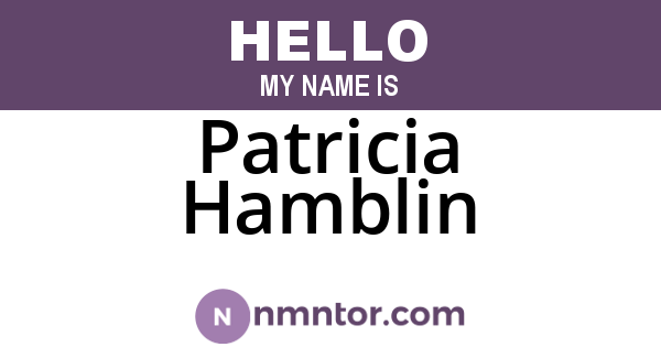 Patricia Hamblin