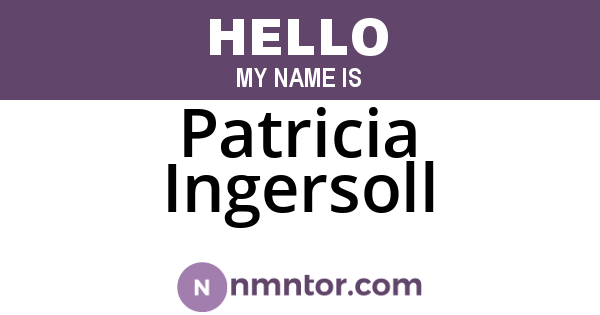Patricia Ingersoll
