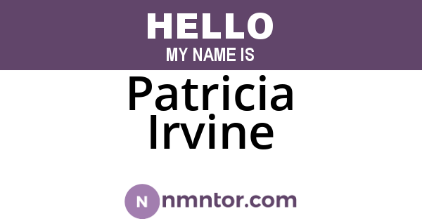 Patricia Irvine