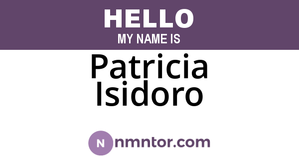 Patricia Isidoro