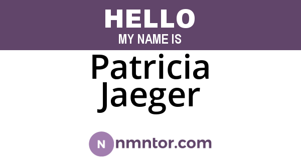 Patricia Jaeger