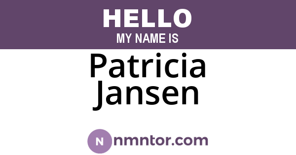 Patricia Jansen