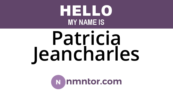 Patricia Jeancharles