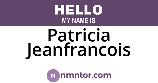 Patricia Jeanfrancois